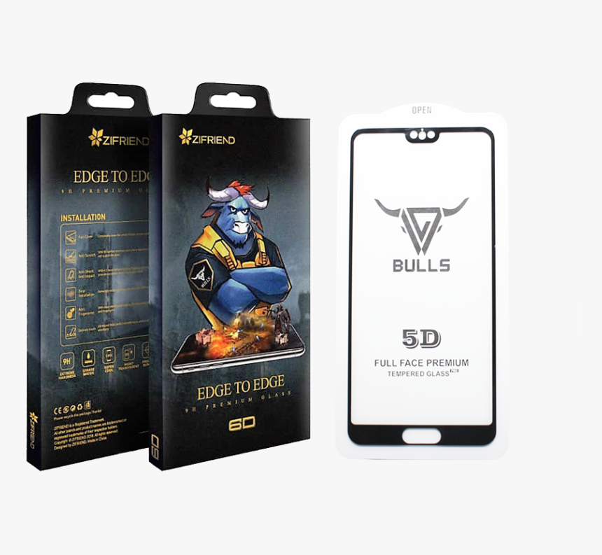 Fivx Zifriend 6d Premium Tempered Glass For Huawei - Bulls 6d Tempered Glass, HD Png Download, Free Download