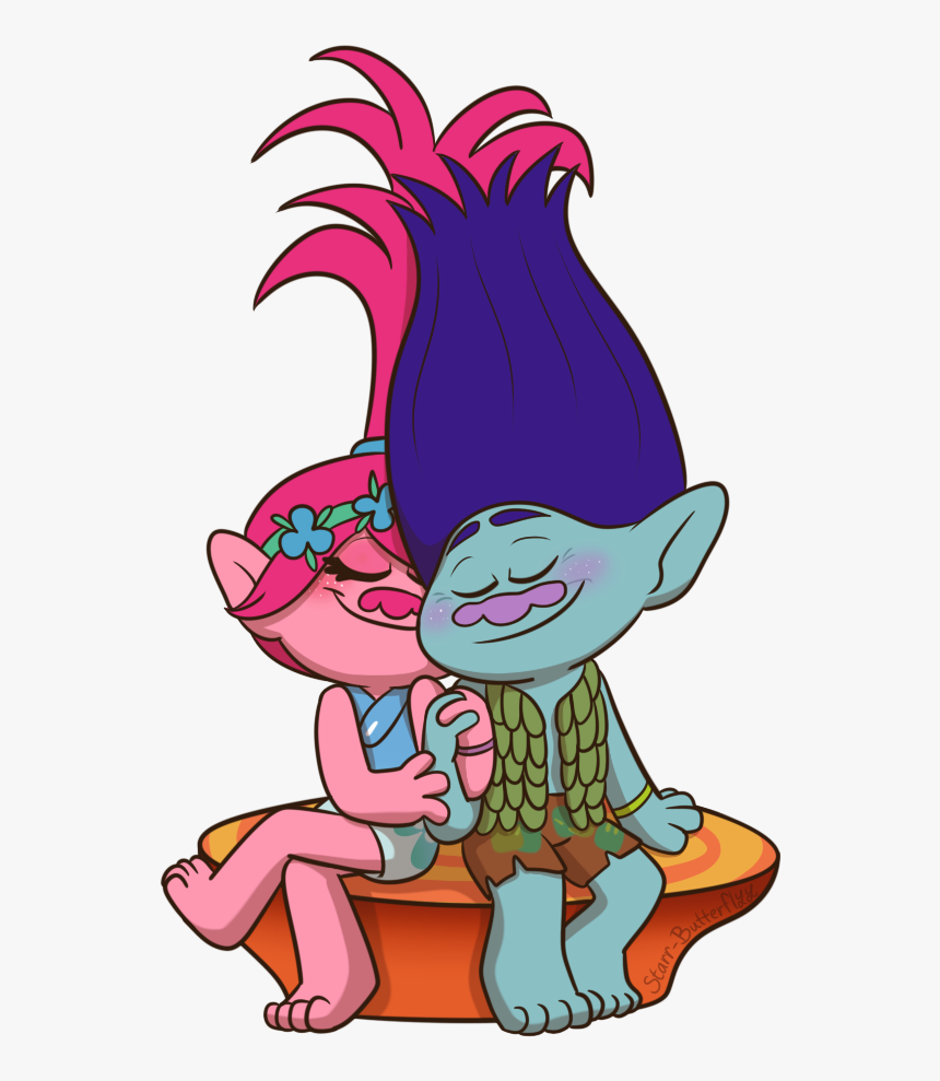 Trolls True Colors Poppy Drawing Clip Art - Branch And Poppy Fanfiction, HD Png Download, Free Download