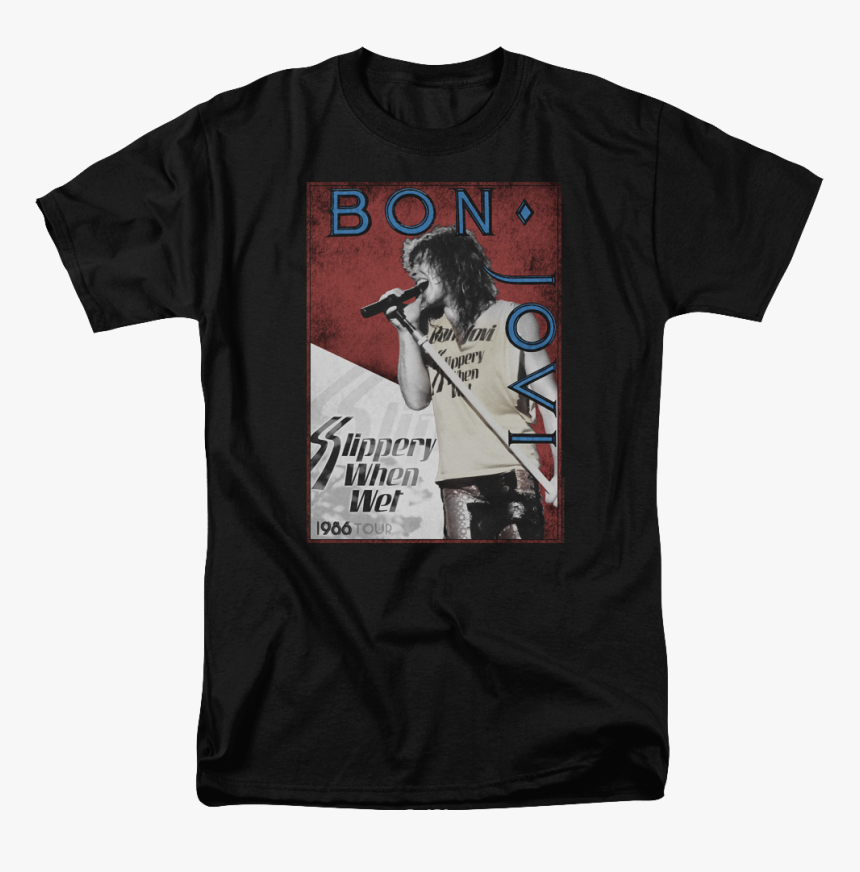 Slippery When Wet Tour Bon Jovi T-shirt - Wolverine T Shirt, HD Png Download, Free Download