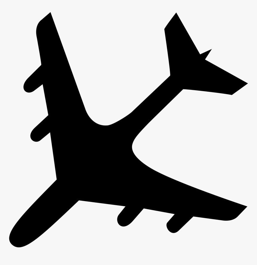 Clipart Airplane Accident - Transparent Airplane Silhouette Png, Png Download, Free Download