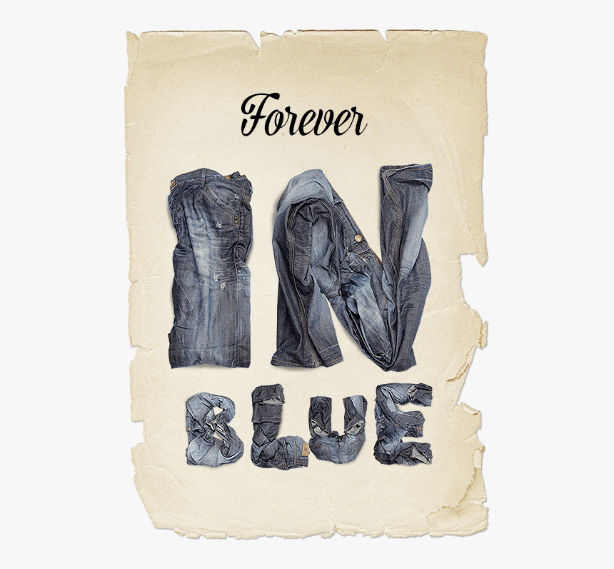 Jeans Dark Blue Pants Font - Jeans Typography, HD Png Download, Free Download