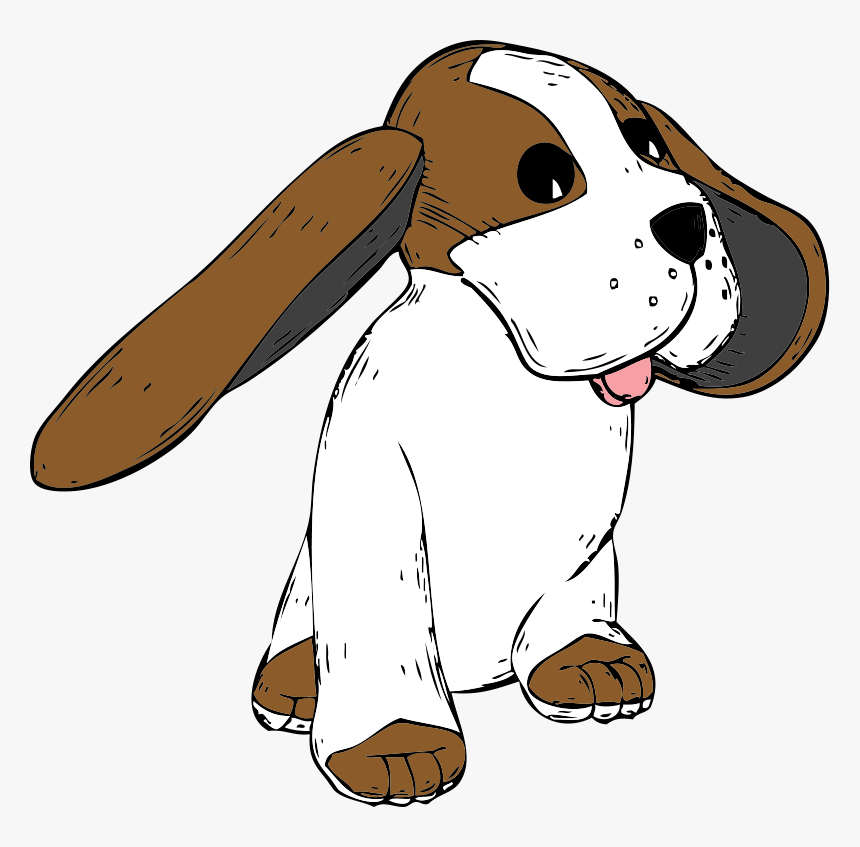 Dog Puppy Animation Clip Art - Cartoon Dog With Big Ears, HD Png Download, Free Download