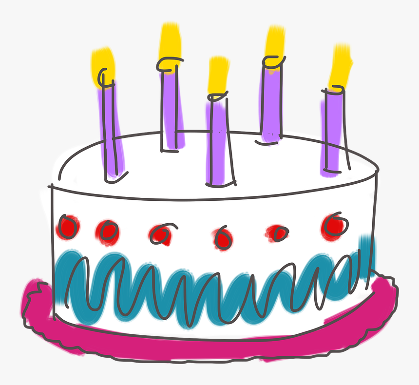 Birthday Cake Illustration Png, Transparent Png, Free Download