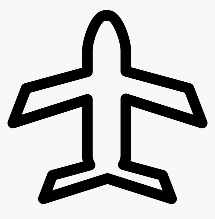 Airplane Outline Pointing Up - Vliegtuig Van Boven Tekenen, HD Png Download, Free Download