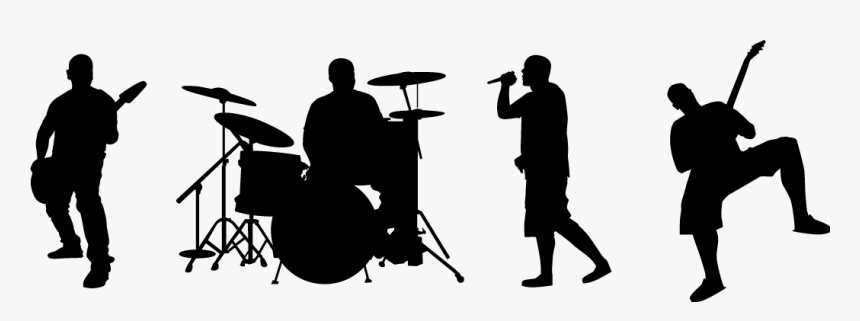 Band Silhouette Png, Transparent Png, Free Download