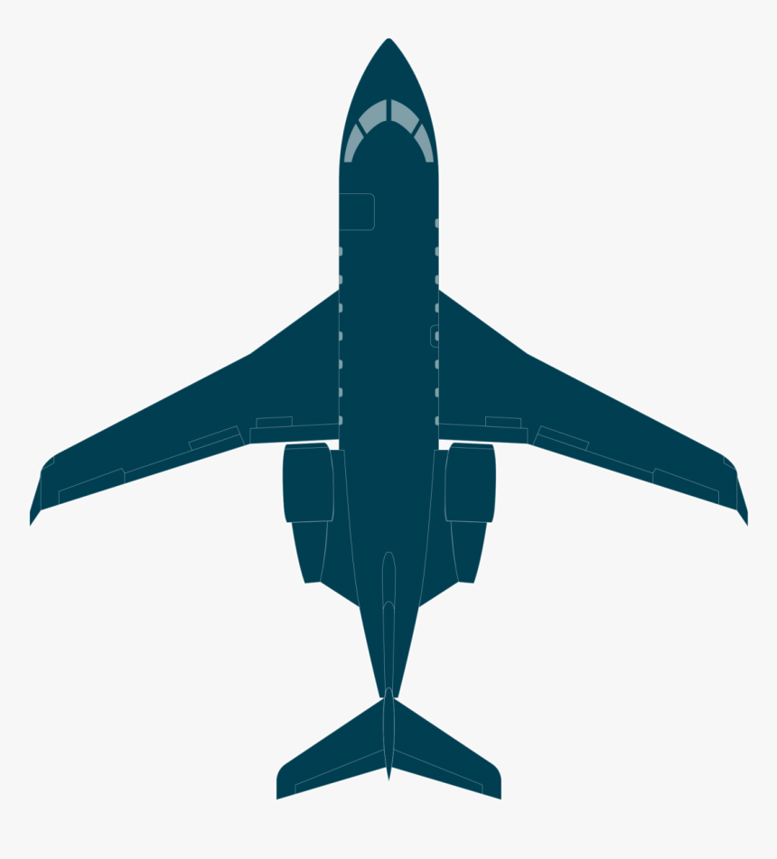 Challenger 650 Top View Cad - Challenger 605 Clipart, HD Png Download, Free Download