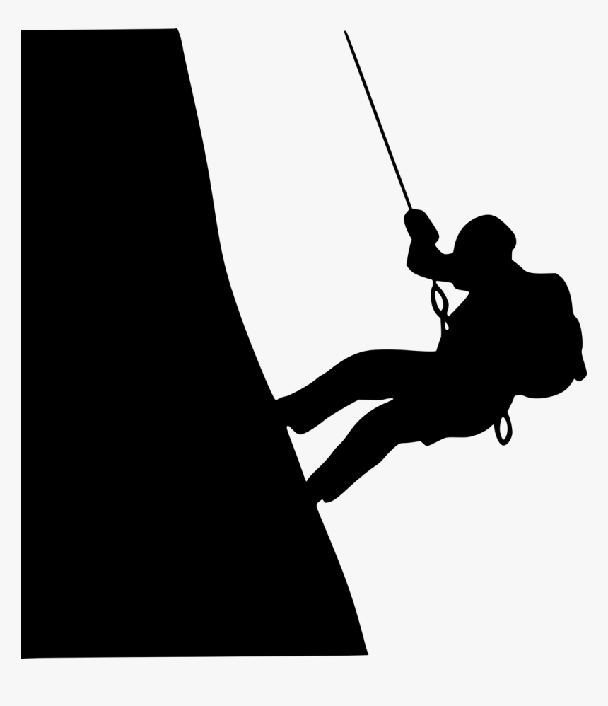 Mountaineer Climb Silhouette Free Picture - Gambar Pendaki Gunung Hitam Putih, HD Png Download, Free Download