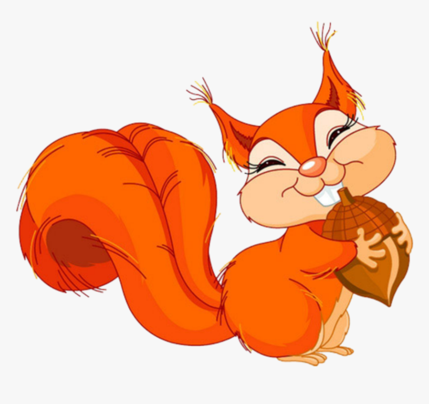 #ftestickers #clipart #squirrel #acorn #cute - Cute Cartoon Squirrel, HD Png Download, Free Download