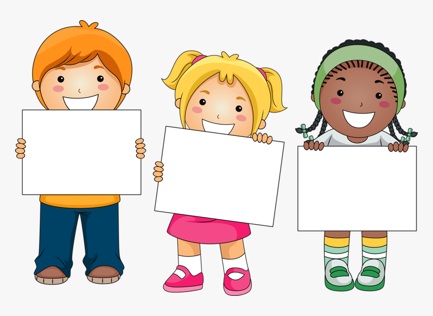 Kids With Blank Board, HD Png Download, Free Download