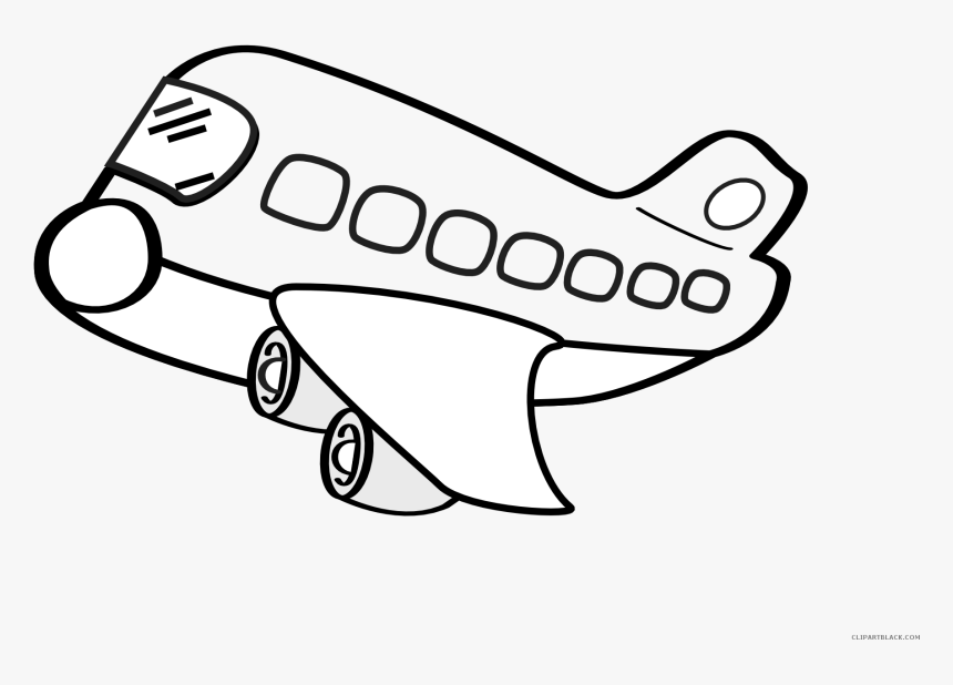 19 Airplane Picture Black And White Outline Huge Freebie - Transparent Background Aeroplane Clipart, HD Png Download, Free Download
