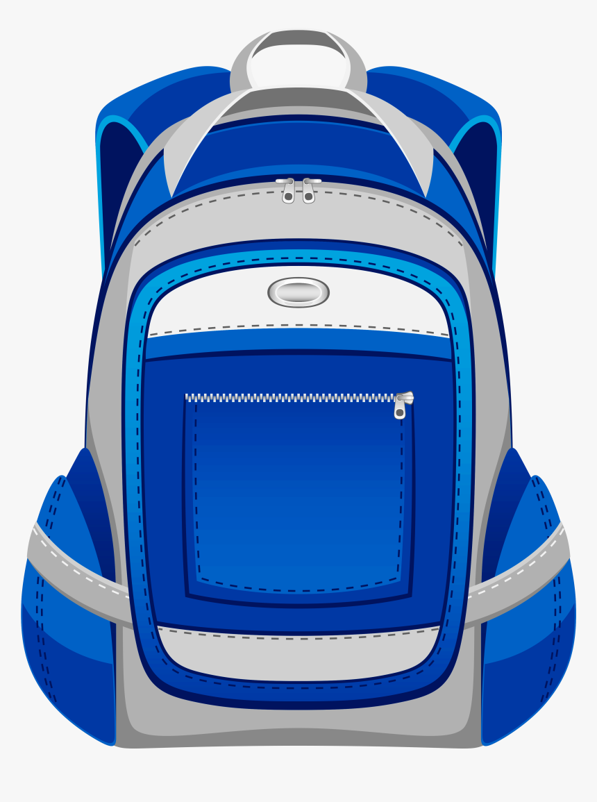 Blue And Grey Backpack Png Vector Clipartu200b Gallery - Backpack Clipart Transparent Background, Png Download, Free Download