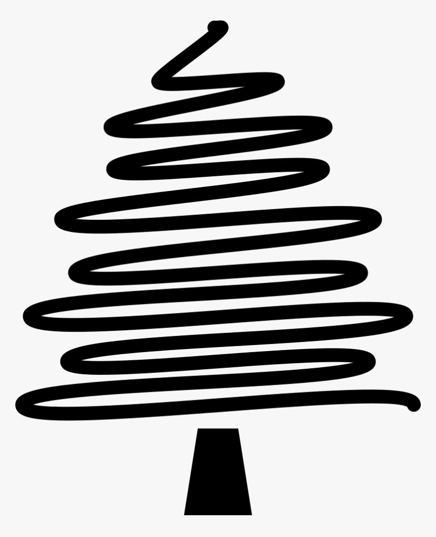 Christmas Tree Drawing - Christmas Tree Lines Drawing Png, Transparent Png, Free Download