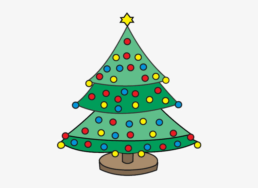 How To Draw Christmas Tree - X Mas Tree Drawing, HD Png Download, Free Download