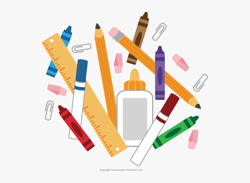 Transparent Back To School Clipart Png - School Supplies Transparent Background, Png Download, Free Download