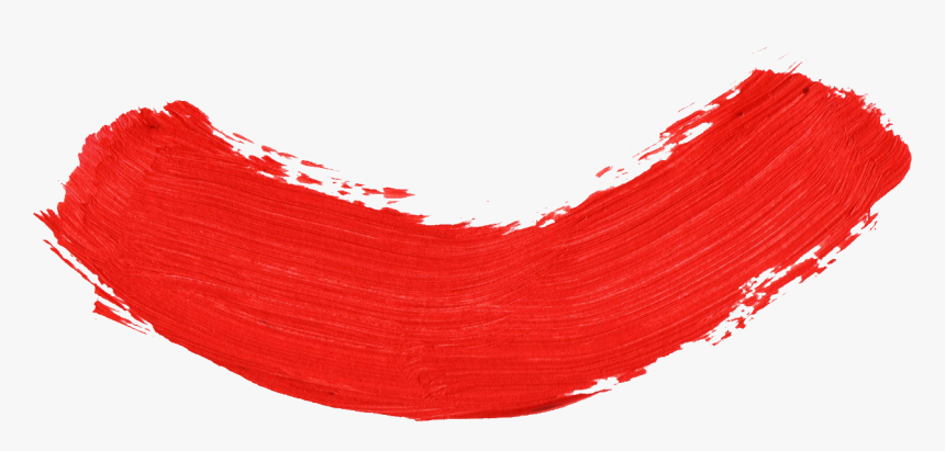 Red Paint Stroke Png - Line Paint Brush Red, Transparent Png, Free Download