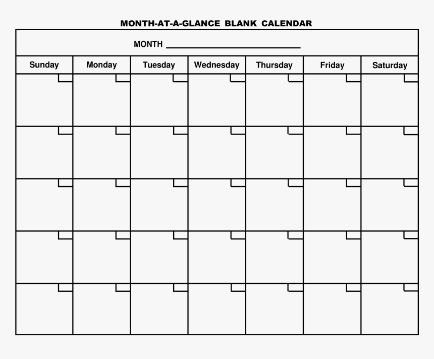 Blank Calendar Main Image - Blank Template For Calendar, HD Png Download, Free Download