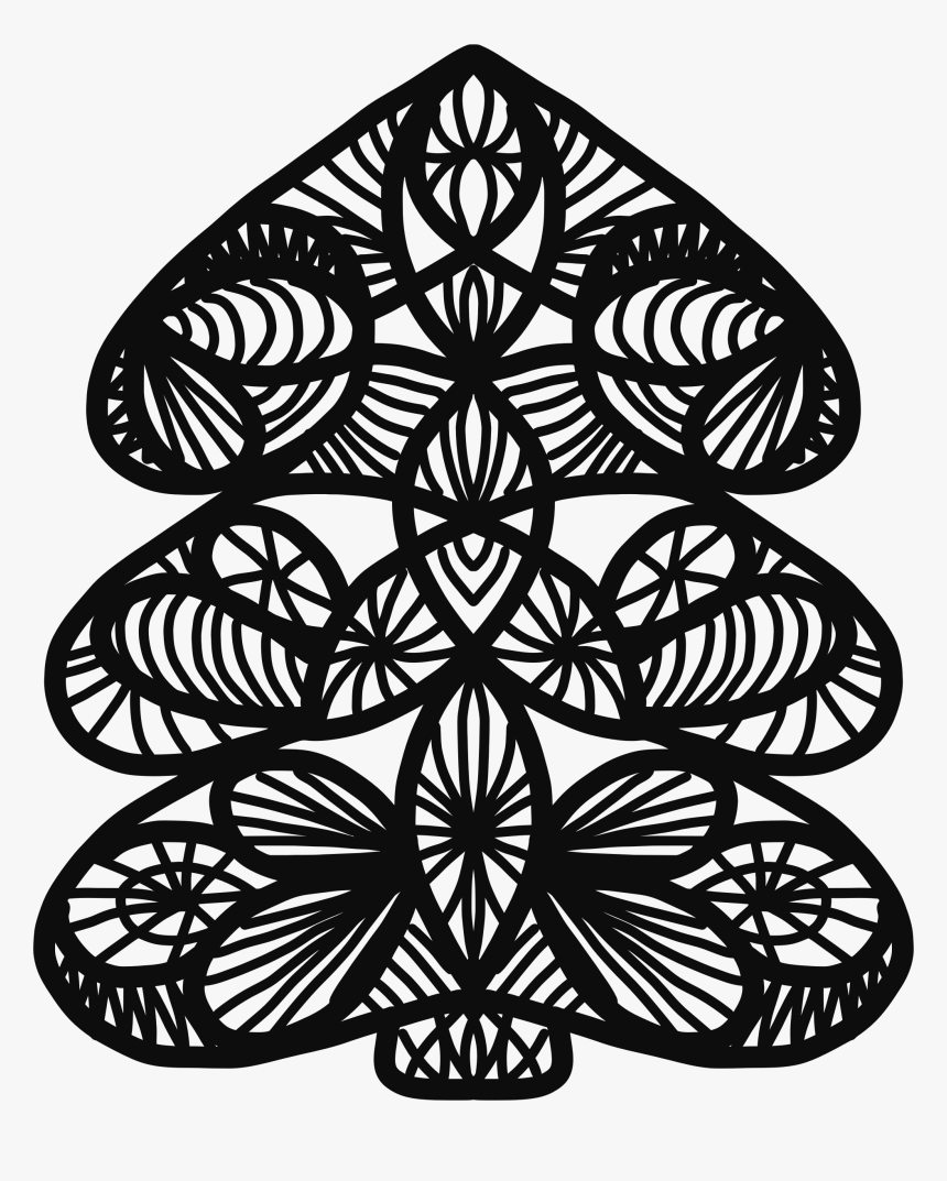 Abstract Christmas Tree Line Art Clip Arts - Christmas Tree Line Drawings, HD Png Download, Free Download