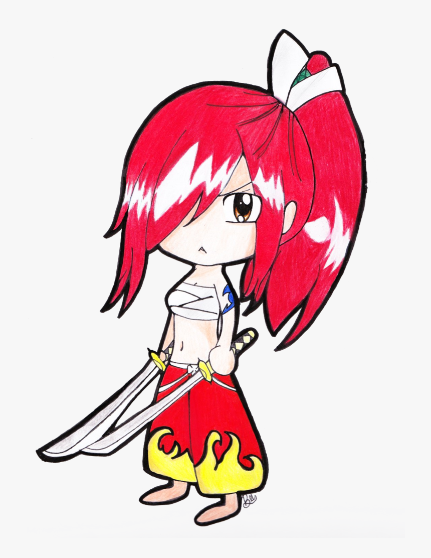Transparent Kawaii Mouth Png - Fairy Tail Kawaii Erza, Png Download, Free Download