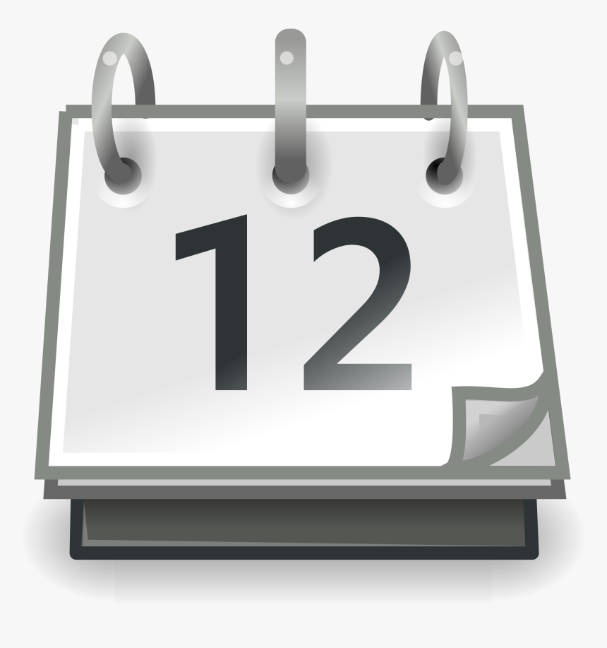 Calendar Png Black And White, Transparent Png, Free Download