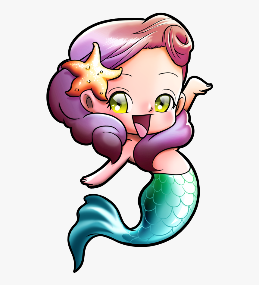 Jellies Clipart Kawaii - Mermaid Chibi, HD Png Download, Free Download