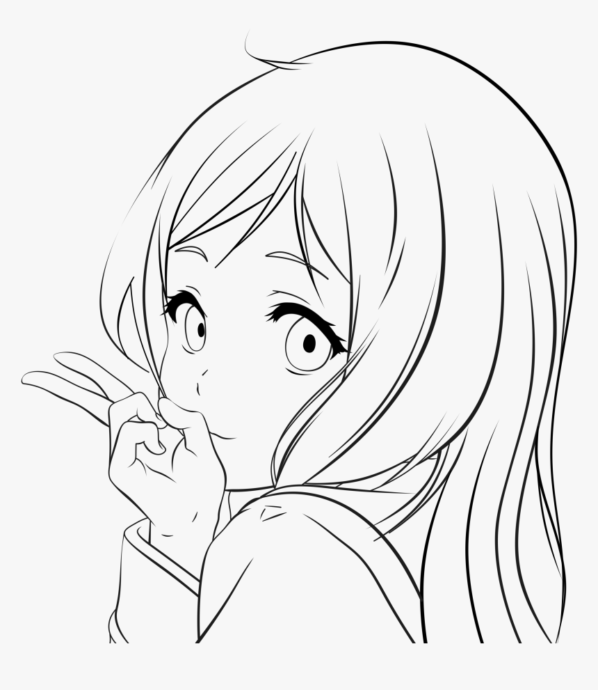 10 - Anime Kawaii Girl Drawings, HD Png Download - kindpng