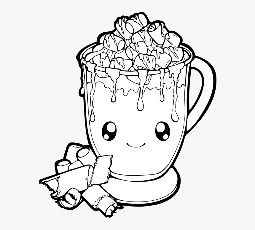 Drawing At Getdrawings Com - Cute Hot Chocolate Drawing, HD Png Download, Free Download