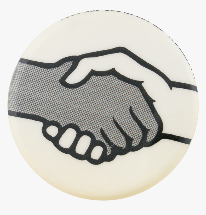 Hands Shaking In Solidarity Cause Button Museum - Circle, HD Png Download, Free Download