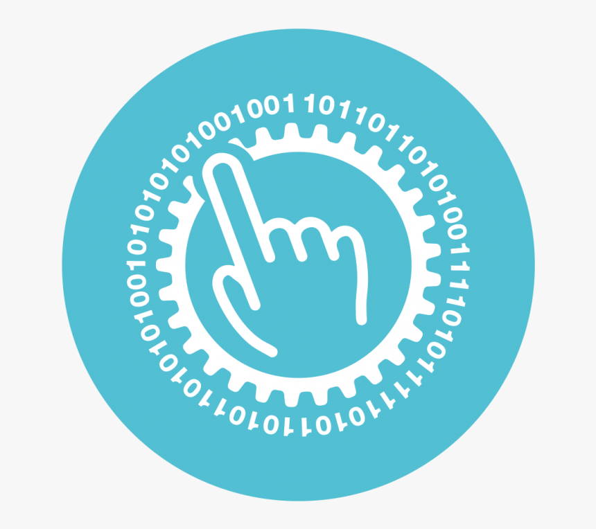 A Light Blue Circle With A Finger Pointing At Numbers - Circle, HD Png Download, Free Download