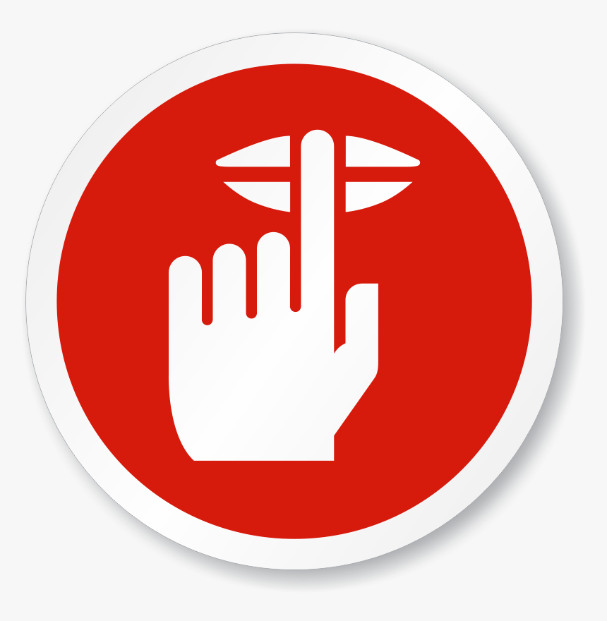 Iso Circle Sign - Finger On Lips Sign, HD Png Download, Free Download