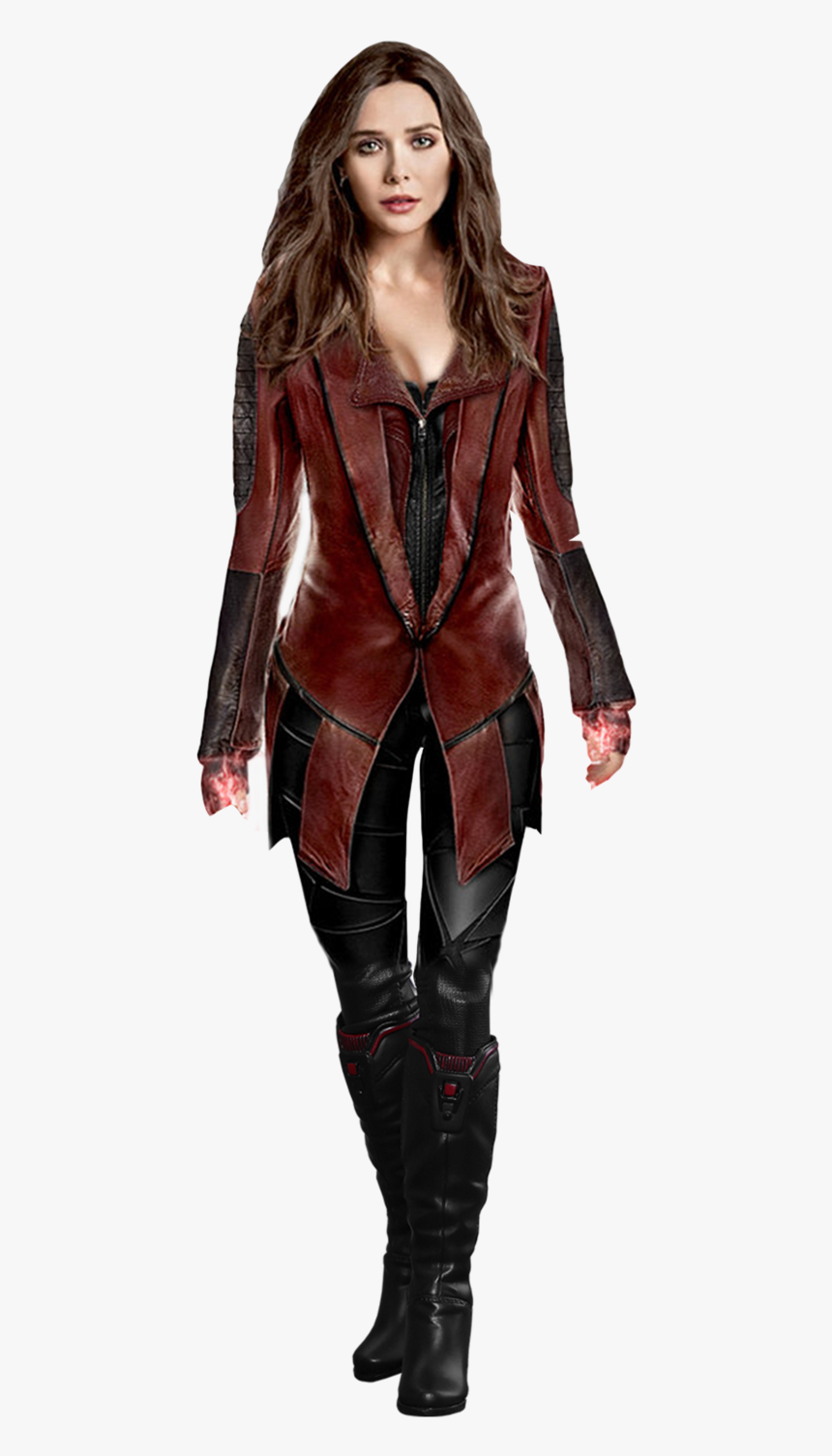 Wanda Maximoff Captain America Costume Marvel Cinematic - Avengers Scarlet Witch, HD Png Download, Free Download