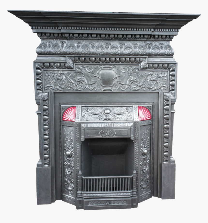 Cast Iron Victorian Fireplace Transparent Background - Iron Fireplace Transparent Png, Png Download, Free Download