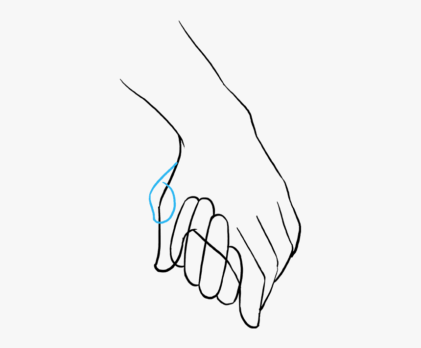 Clip Art Holding Really Easy Drawing - Easy Hand Holding Something Drawing, HD Png Download, Free Download