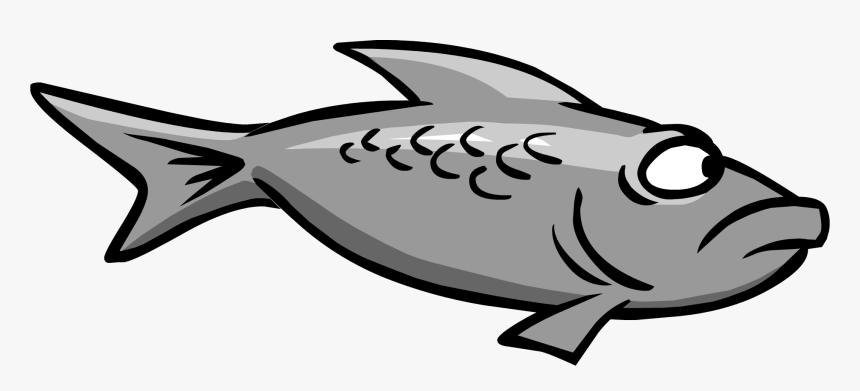 Image Grey Fish Swimming - Club Penguin Grey Fish, HD Png Download, Free Download