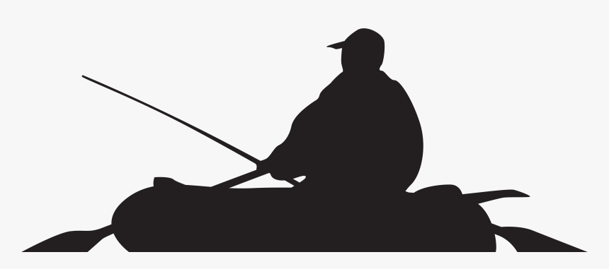Fisherman Silhouette Png - Silhouette Of Fisherman In Boat, Transparent Png, Free Download