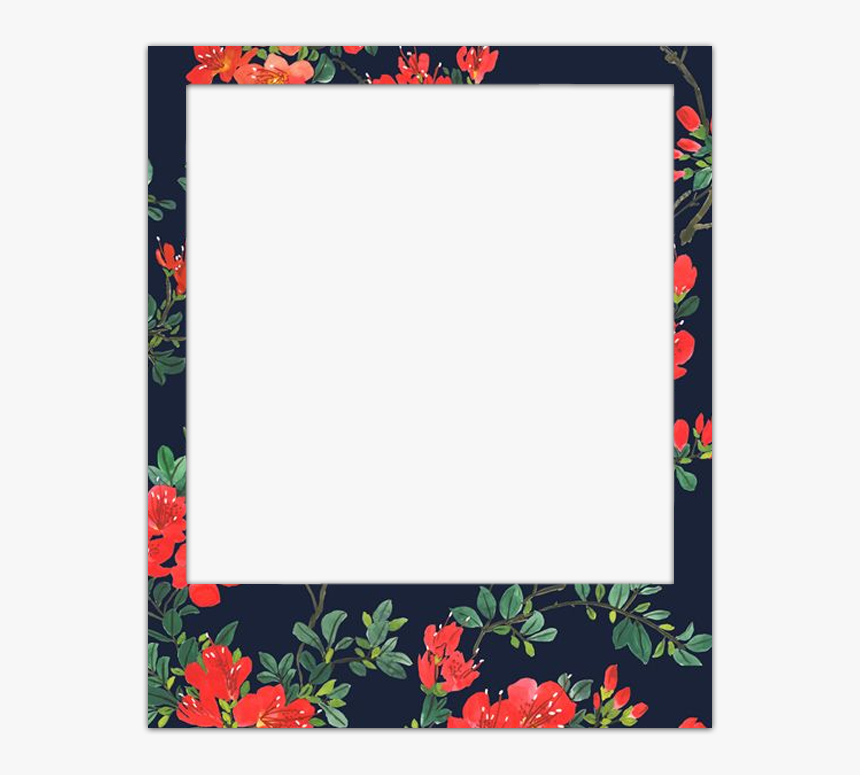 Pack De Polaroids - Polaroid Frame Png Hd Floral, Transparent Png, Free Download