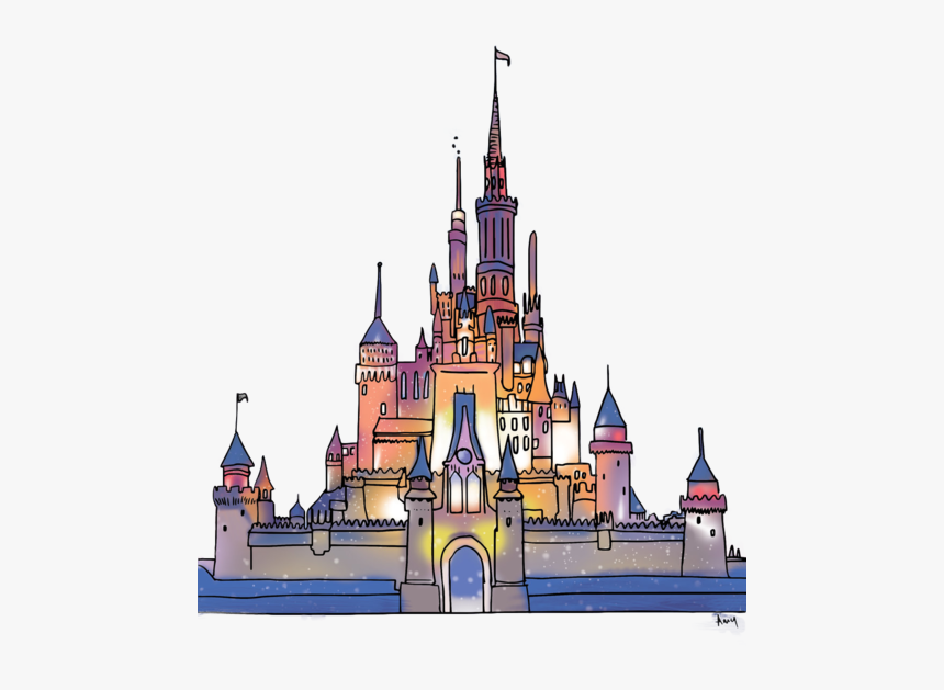 Sleeping Beauty Castle Fantasyland Cinderella Castle - Cartoon Sleeping Beauty Castle, HD Png Download, Free Download