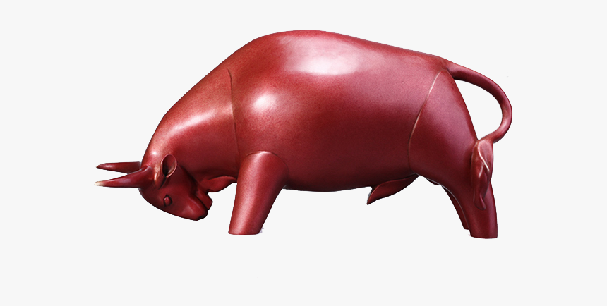 Charging Bull Modern Sculpture - Bull, HD Png Download, Free Download