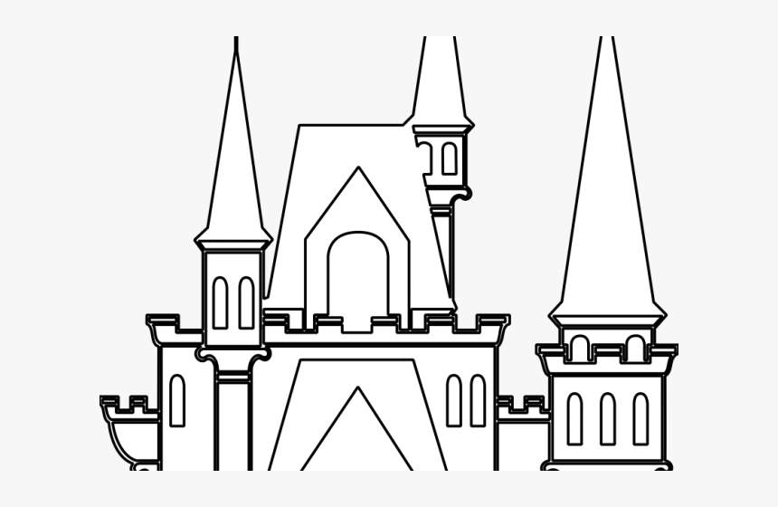 Disneyland Clipart Disney Castle - Castles Black And White, HD Png Download, Free Download