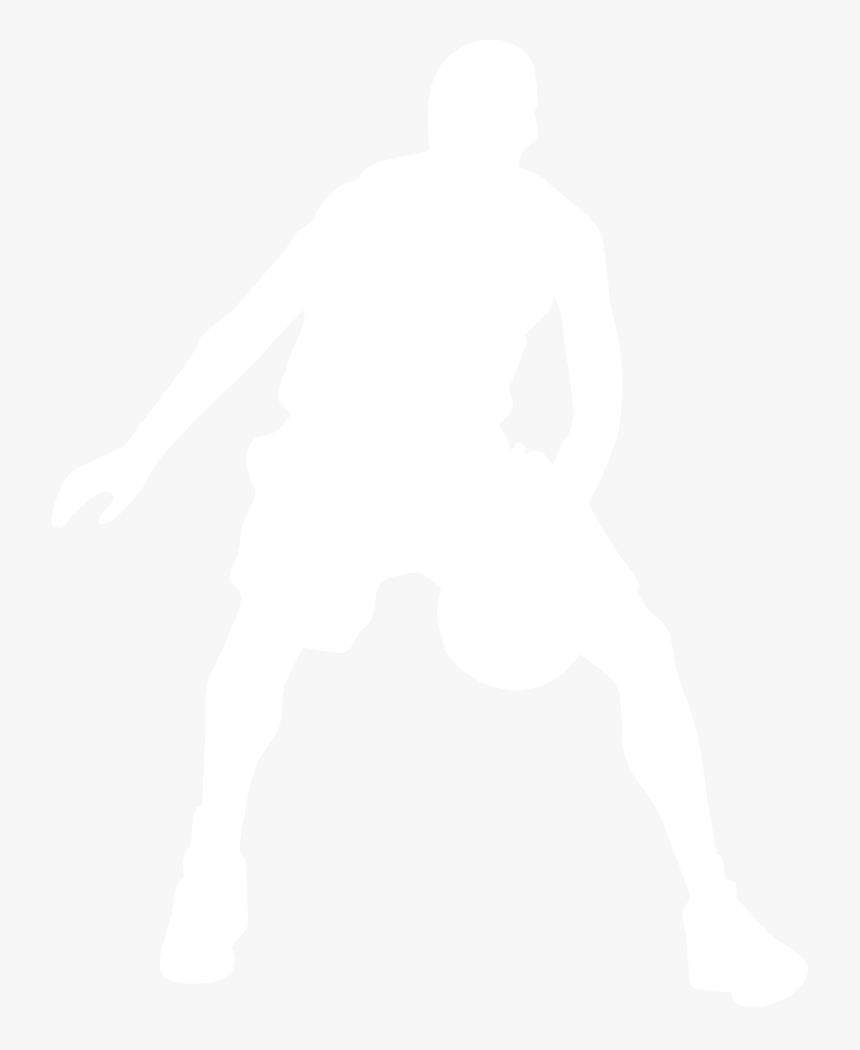 Girl Basketball Silhouette Png - Basketball Player Png White, Transparent Png, Free Download