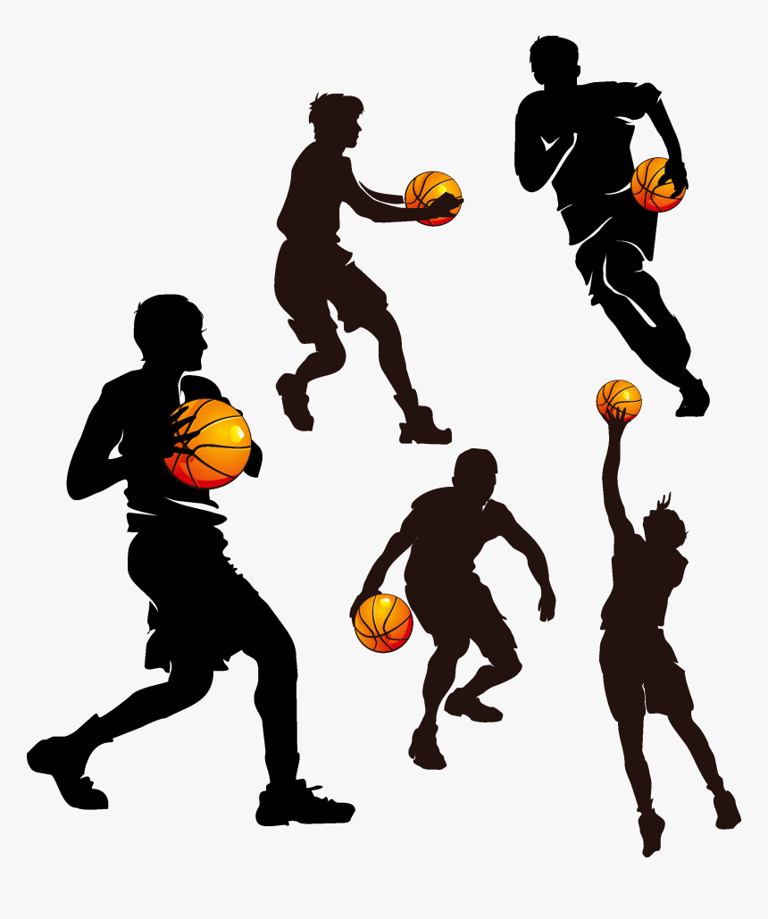 Basketball Sport Clip Art - Silhouette Transparent Basketball Png, Png Download, Free Download