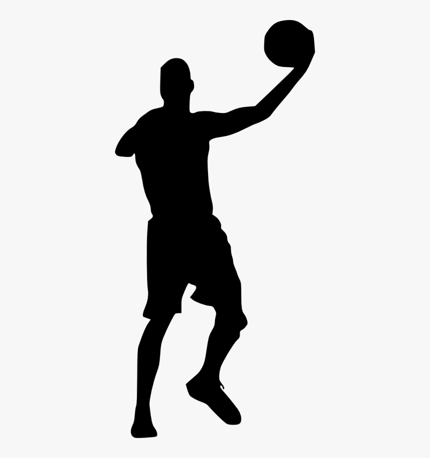 Transparent Girl Basketball Player Clipart - Transparent Background Transparent Silhouette Basketball, HD Png Download, Free Download