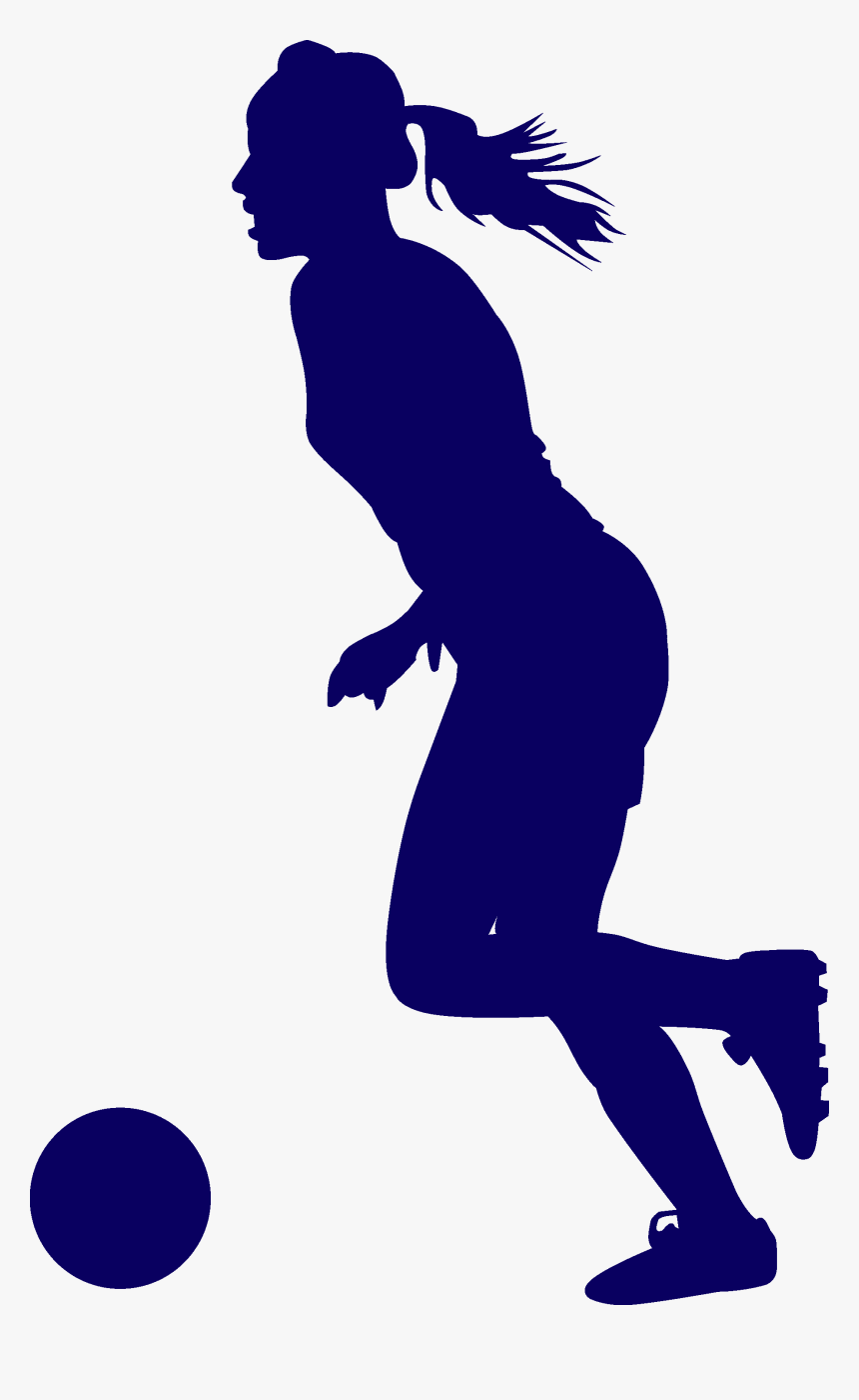 Women Soccer Silhouette Png, Transparent Png, Free Download