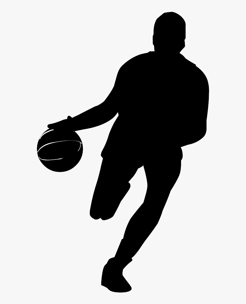 Basketball Jumpman Silhouette Nba Slam Dunk - Boy Silhouette Basketball Player, HD Png Download, Free Download