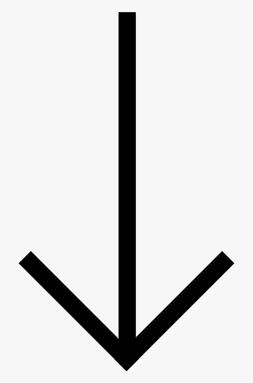 Ios Arrow Thin Down - Small Down Arrow Symbol, HD Png Download, Free Download