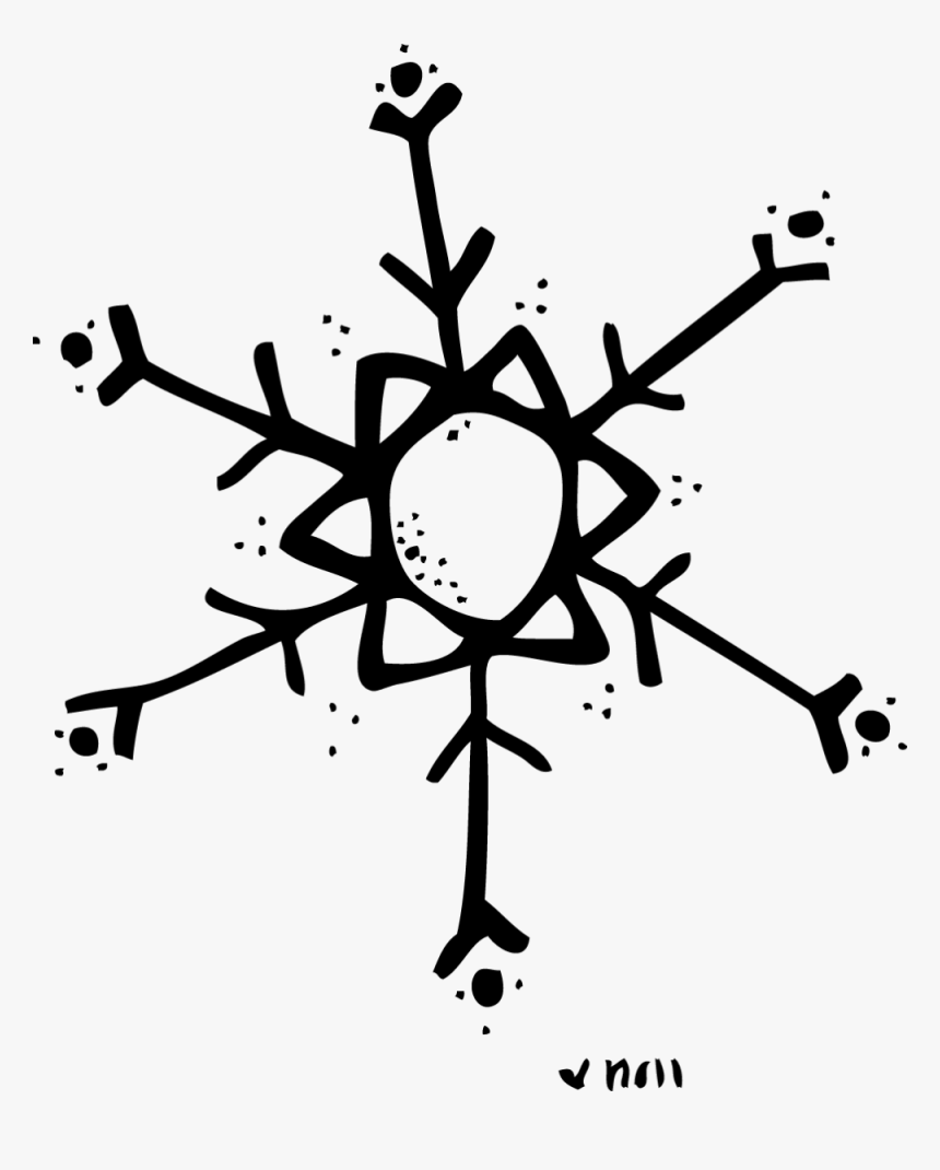 Hello December Snowflake Png - Melonheadz Winter Clipart Black And White, Transparent Png, Free Download