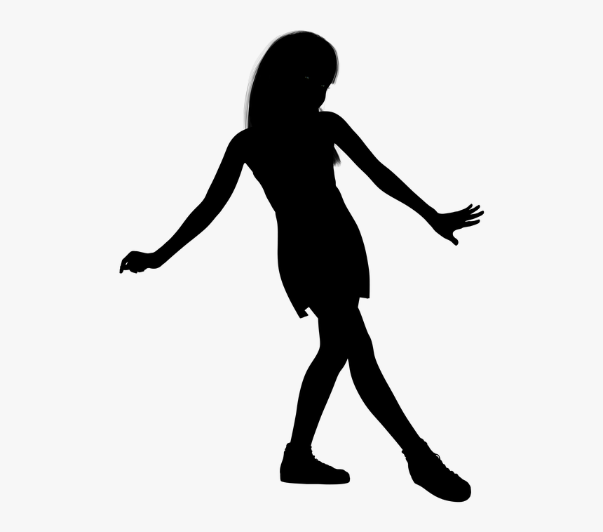 Silhouette, Girl, Woman, Young, Teenager, Dance - Dance Girl Silhouette, HD Png Download, Free Download