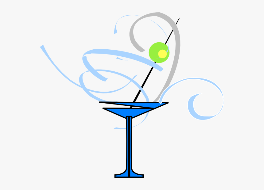 Martini Glass Blue/grey Svg Clip Arts - Cocktail Glasses Clipart, HD Png Download, Free Download