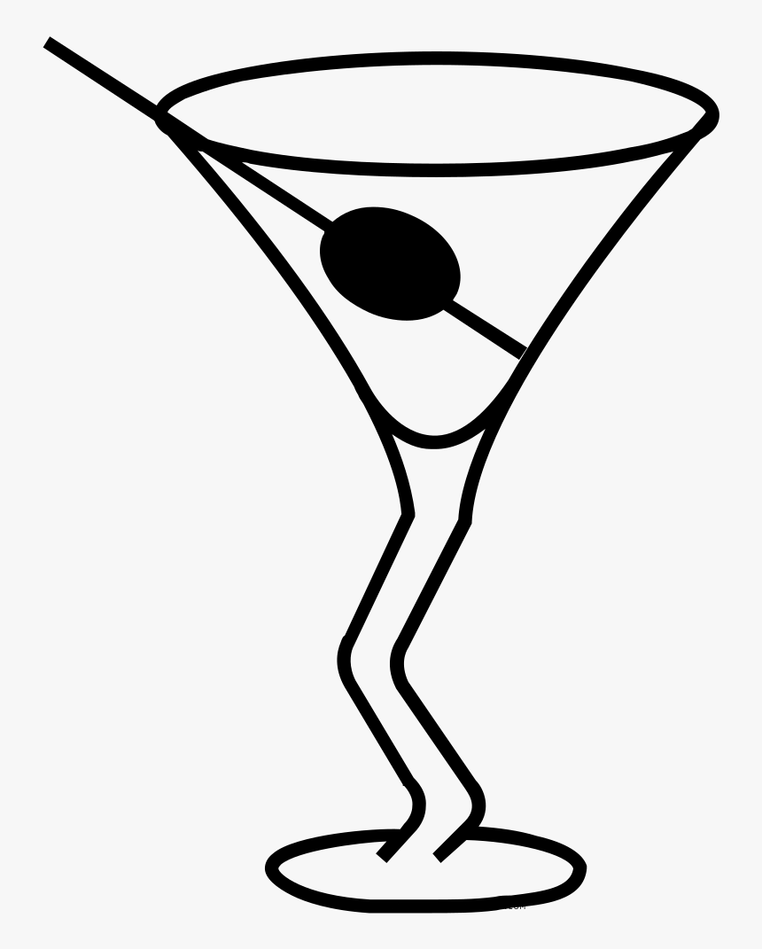 Martini Glass Coloring Page, HD Png Download, Free Download