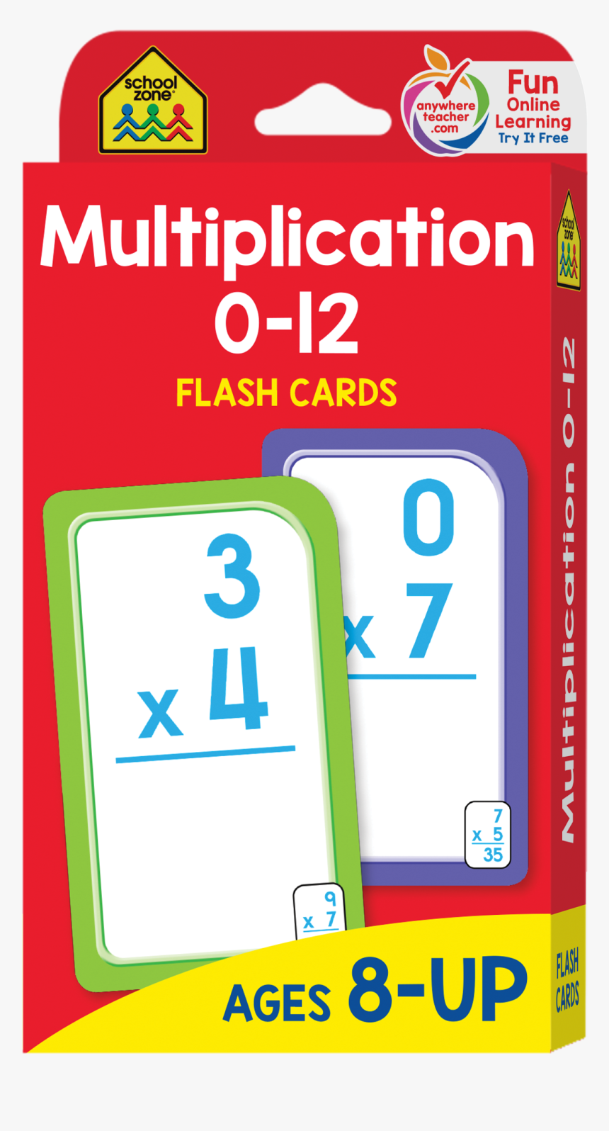 Multiplication 0-12 Flash Cards Will Make Math More - Multiplication Flash Cards Amazon, HD Png Download, Free Download