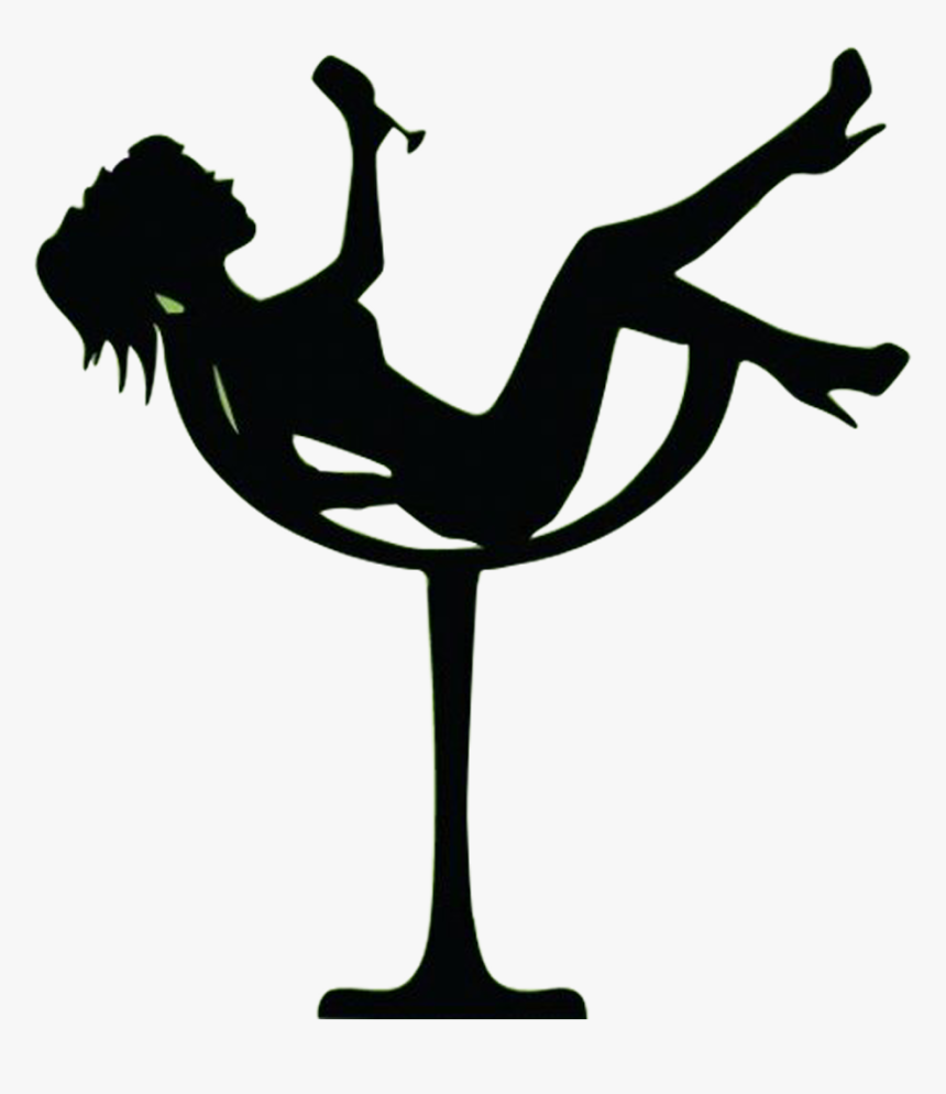 Lady In Martini Glass Silhouette Clipart , Png Download - Lady In Martini Glass Silhouette Png, Transparent Png, Free Download